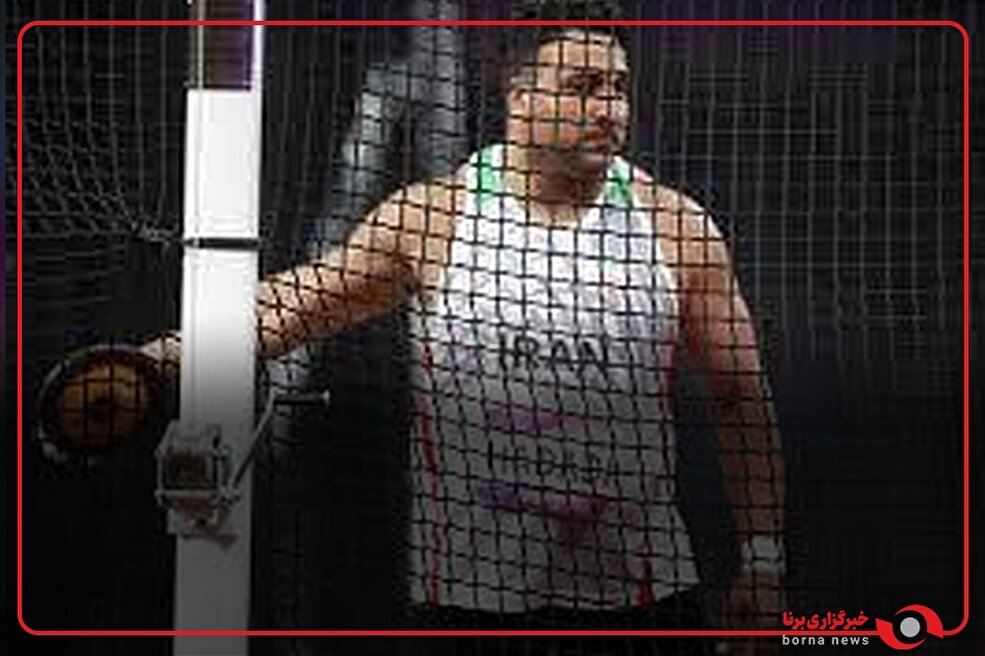 لحظه پرتاب دیسک احسان حدادی در بازی‌های آسیایی هانگژو