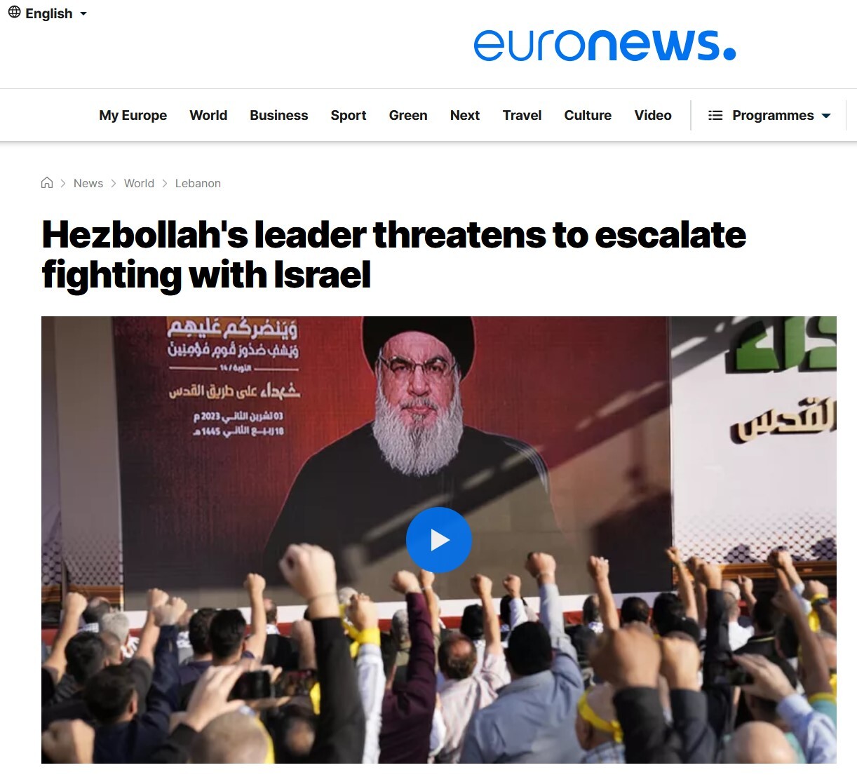 بازتاب سخنان سید حسن نصرالله در رسانههای دنیا/ روزنامه صهیونیستی: نصراالله ضعف نظامی اسرائیل را به سخره گرفت بازتاب سخنان سید حسن نصرالله در رسانههای دنیا/ روزنامه صهیونیستی: نصراالله ضعف نظامی اسرائیل را به سخره گرفت