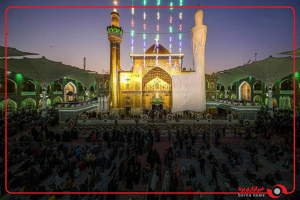 آذین‌بندی و گل‌آرایی صحن و سرای حرم علوی در آستانه ۱۳ رجب، سالروز ولادت امام علی(ع)