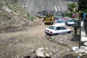 احتمال مخاطره سیل در جاده چالوس