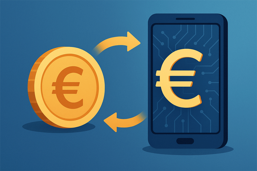 مقایسه عملکرد یوروی دیجیتال و یورو سنتی در تراکنش‌های روزمره